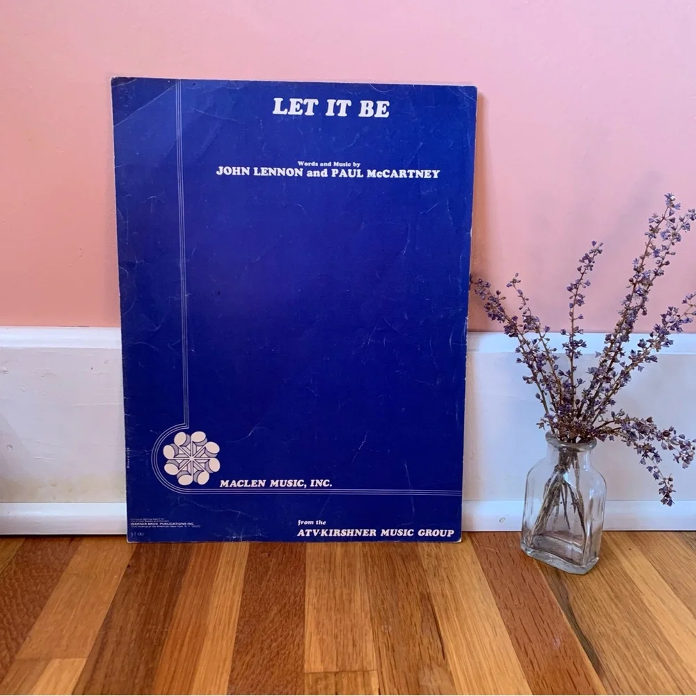 Vintage Sheet Music Score Let It Be John Lennon and Paul McCartney